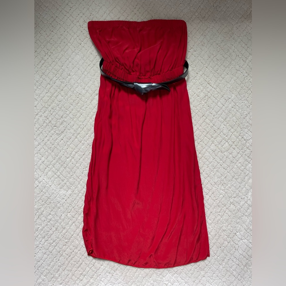Barney’s New York Red Strapless Dress